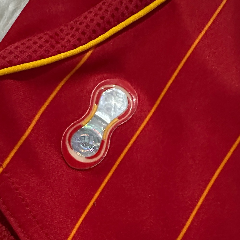 Adidas Red and Yellow Men's Jersey - Picture 4 of 10